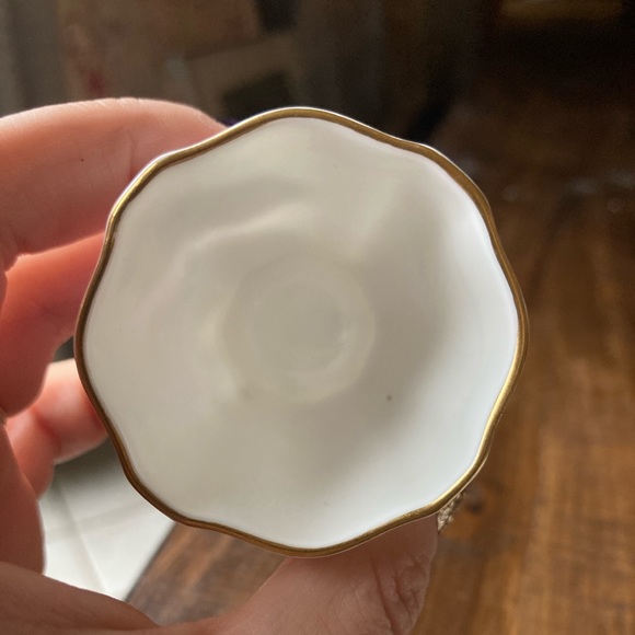 Royal Crown Derby “Derby Posies” Egg Cup Trio. Gold trim. Circa 1950s China - Picture 11 of 17